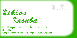 miklos kasuba business card